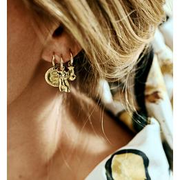 Overview second image: Single serpent coin earring