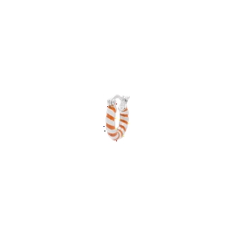 Overview image: Single orange twirl earring