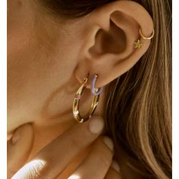 Overview second image: Single lavender enamel earring