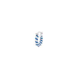 Overview image: Single blue twirl earring