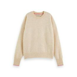 Overview image: Fuzzy crew neck pullover